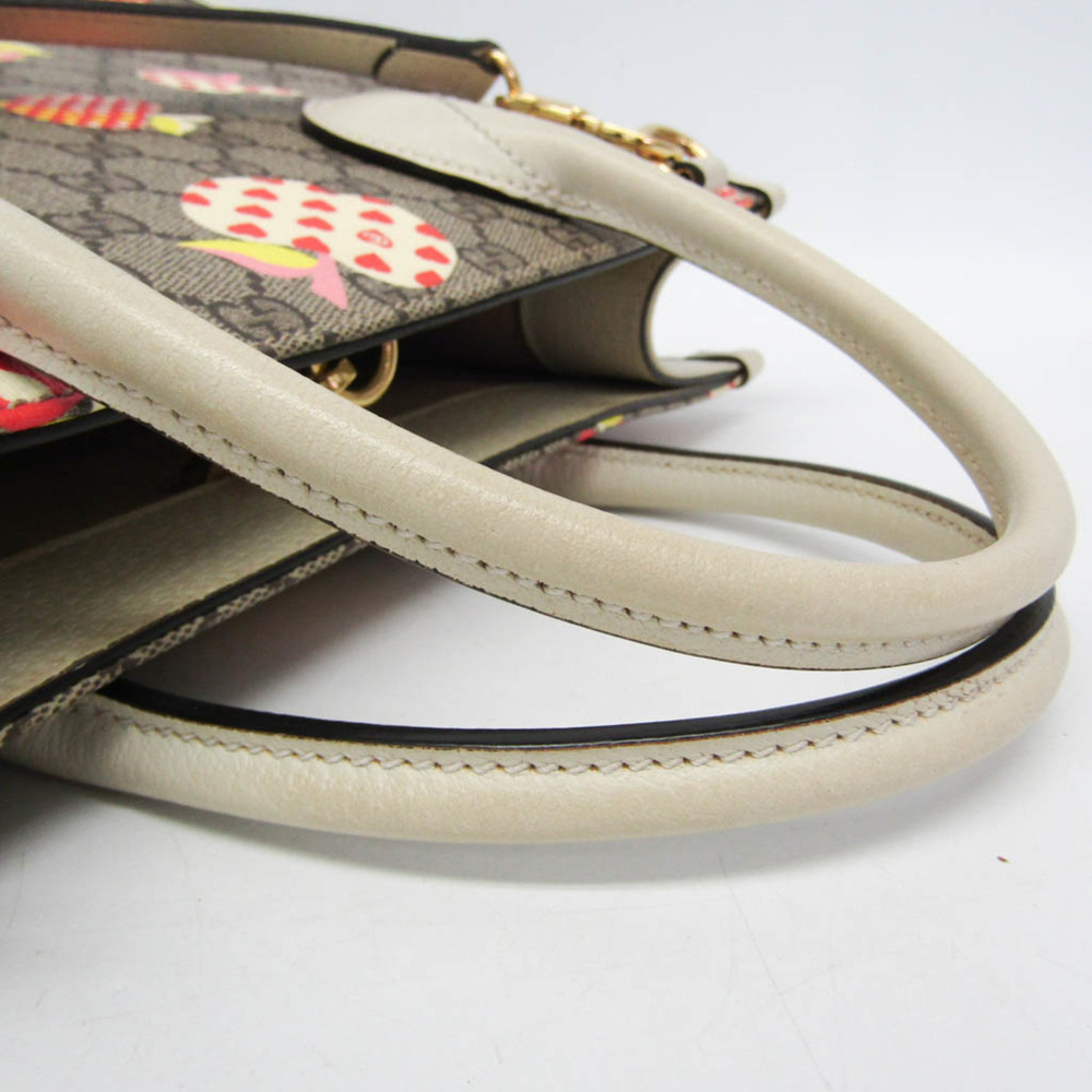 GUCCI Brown Leather Heart Shoulder Bag - Picture 10 of 16